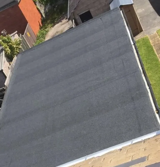 Torch-on felt flat roof in the North West